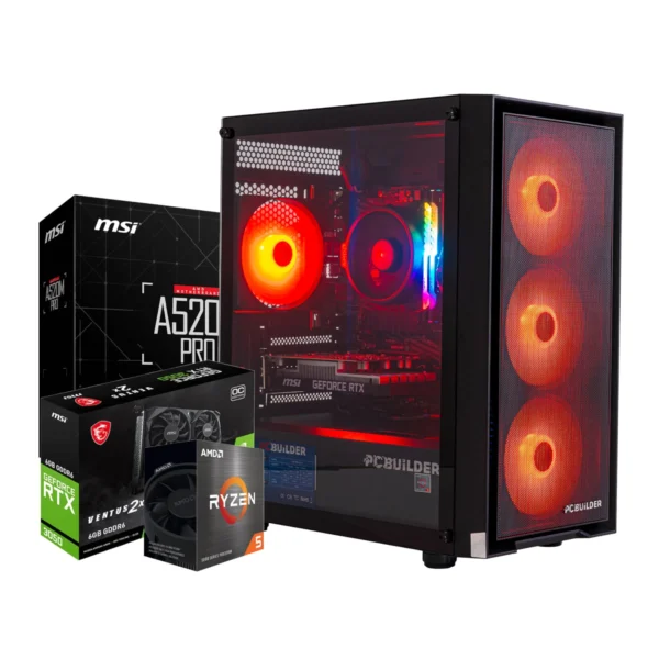 PCBuilder Ryzen 5 5500 RTX 3050 - Windows 11 Gaming PC